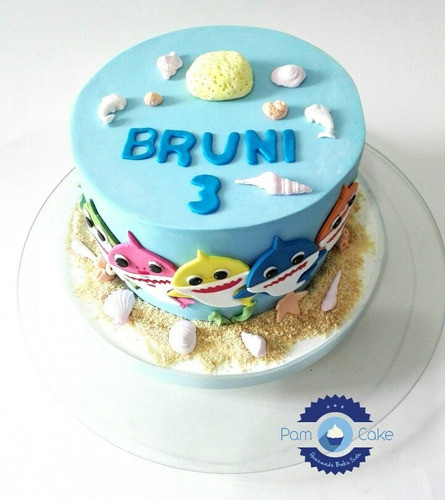 Torta Artesanal Personalizada Baby Shark Tiburón 1