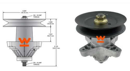 Torreta Troy Bilt Y Mtd  918-04125 - Eje 163 Polea 138 1