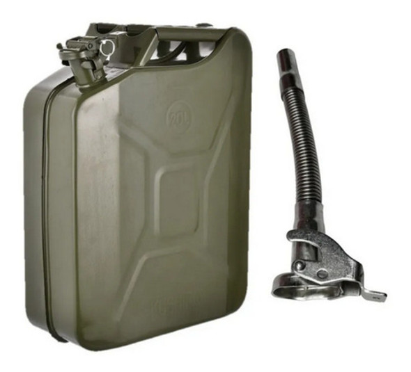 Bidón De Chapa 20 Litros Para Combustible Más Pico Vertedor 0