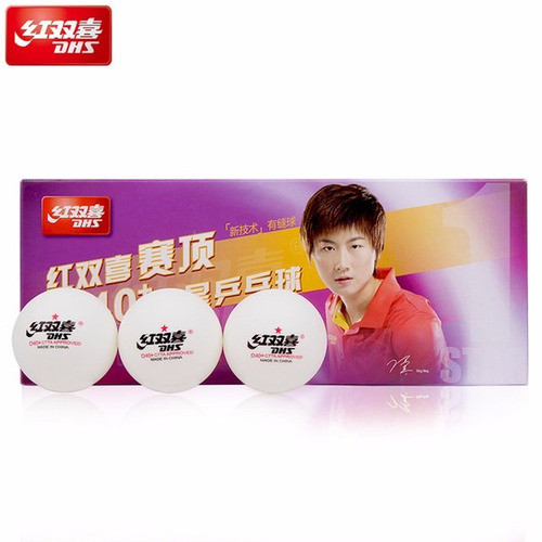 Tênis De Mesa Nova Bola Plástico Dhs D40+ 1 Estrela 50 Unid 1