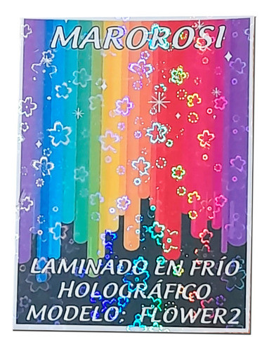 Laminado En Frío A4 Holográfico X 50 Unid.  Modelo Flowers 0