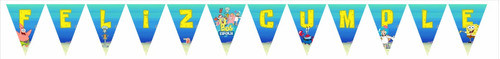 Banderin Feliz Cumple Bob Esponja 0