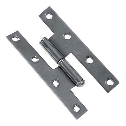 Bisagra Pomela Izquierda 140 Mm Hierro Zinc Puerta Madera 0