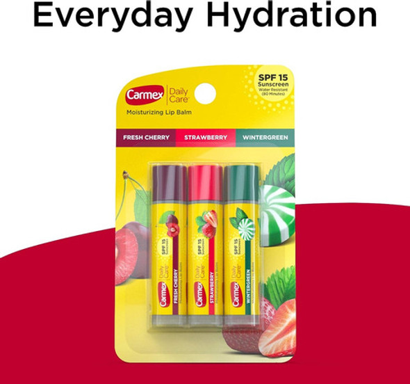 Kit 6 Carmex Daily Protetor Labial Hidratante Sabores 1