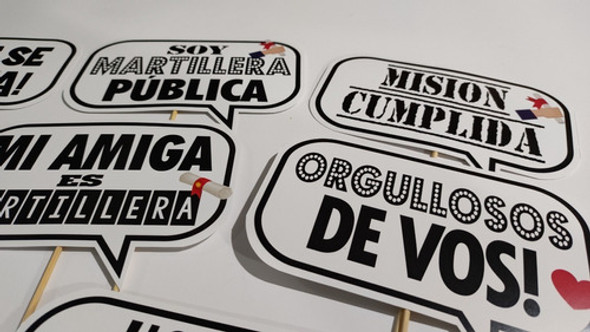 Cartelitos Selfie Recibida Martillera Publica Props X8u 1