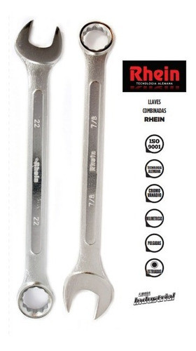 Llave Combinada Estriada Profesional Rhein-  24 Mm 1