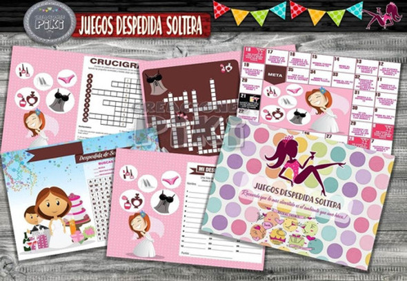Kit 5 Juegos Despedida Soltera Incluye Instrucciones 1