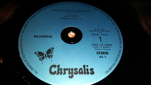 Blondie Rapture Vinilo Maxi Uk Centro Metalico Excelente 81 1