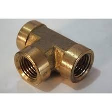 T P/ Ar Comprimido Latão  Rosca Femea 1/4 Npt + Conexôes 0