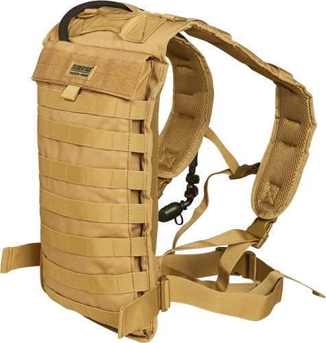 Mochila Senderismo Fina Tactica Khaki Hidratacion 2.5l 0