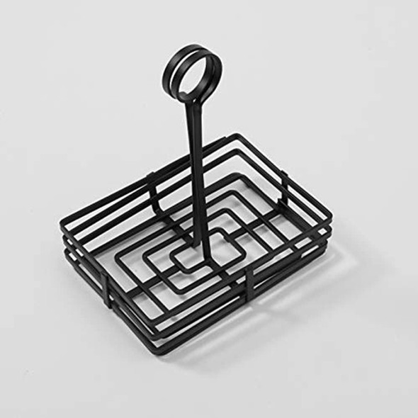 Cesta Rectangular Para Condimentos De Metal Forjado American 0