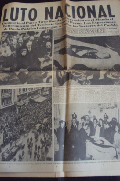 Diario La Razon (2 De Julio De 1974) Muerte De Peron 0 Diario La Razon (2 De Julio De 1974) Muerte De Peron 0