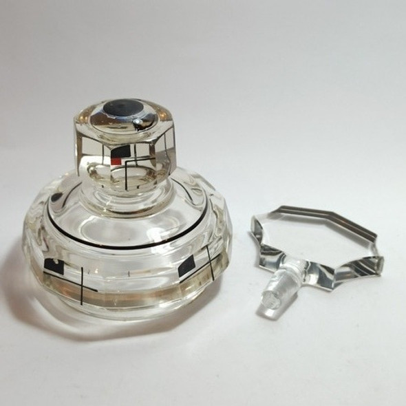 Tapa Y Tapón En Cristal Diseño Art Decó! 0