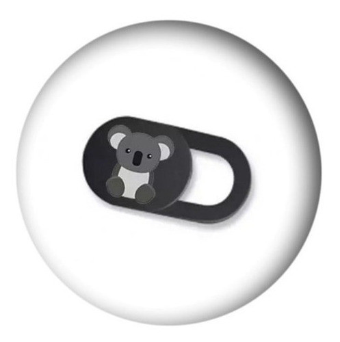 Capa Tampa Protetor Camera Webcam Coala Preto J0542 0