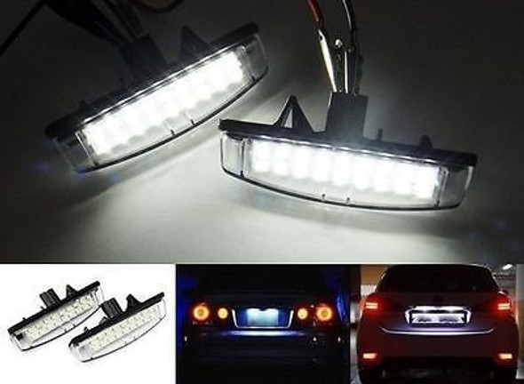 2 X Luz Led De Matrícula Directa Blanco De Recambio Oem Para 1
