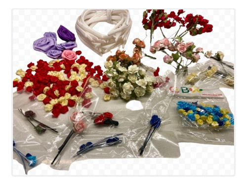 Flores De Tela Y De Papel Con Cabo 1