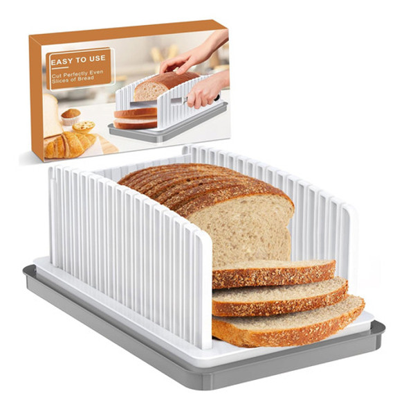 Rebanadas Para Pan Casero, Guía Ajustable Y Compacta 0