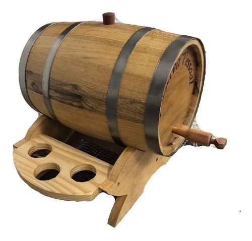 Barril De Amburana 5 Litros C/ Suporte E Nome Personalizado 1