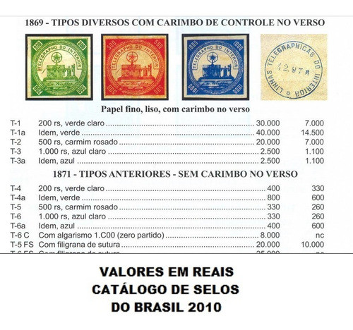 F7004 Brasil Império 1871 T5 500 Réis Telégrafo Do Interior 1