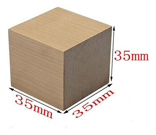 12 Bloques De Madera En Blanco De Madera De Pino Natural Si. 1
