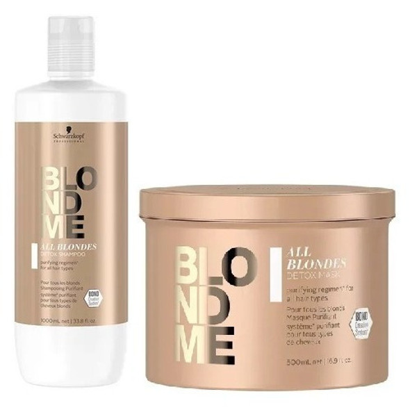 Tratamiento Detox Blondme Schwarzkopf Shampoo + Mascara 0 Tratamiento Detox Blondme Schwarzkopf Shampoo + Mascara 0