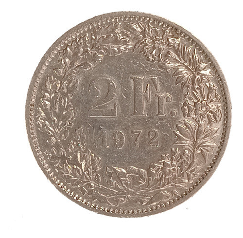 Suiza 2 Francos 1972 Excelente Km 21a.1 0