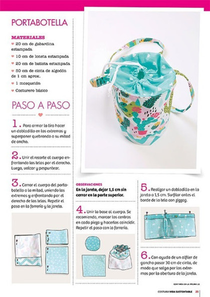 Revista Costura Bolsa Kit Matero Y Más Moldes Tamaño Real 1 Revista Costura Bolsa Kit Matero Y Más Moldes Tamaño Real 1