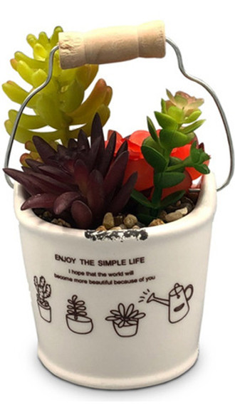Cactus Mini Planta Artificial Hogar Baño Maceta Balde 88002 0 Cactus Mini Planta Artificial Hogar Baño Maceta Balde 88002 0