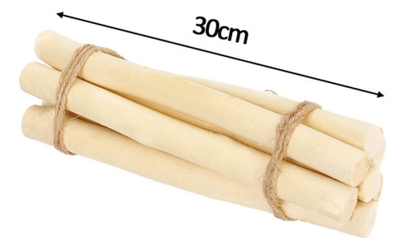 Varas De Madeira Para Galhos De 7 Peças 30cm Branco Grosso 1 Varas De Madeira Para Galhos De 7 Peças 30cm Branco Grosso 1