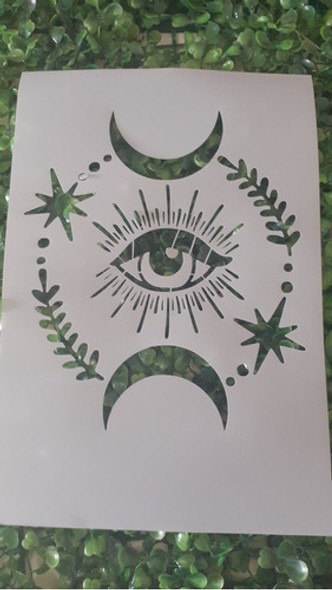 Stencil Sol Y Luna  Modelo 2 1