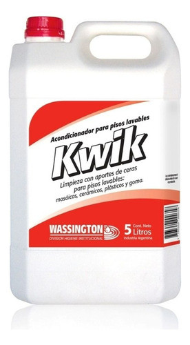 Acondicionador De Pisos Kwik X 5 Lts Wassington 0