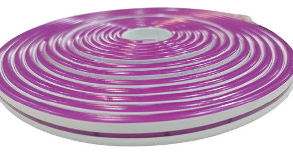 Cinta Led Neon 5m Violeta Con Fuente 12v 0