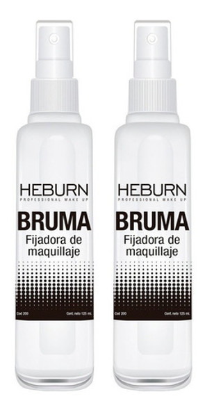 Set X2 Spray Bruma Fijadora Heburn Maquillaje Cod 200 0