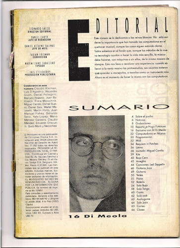 Revista El Musiquero N61 Al Di Meola Led Zeppelin Sabbath B5 1