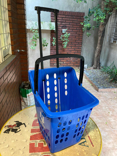 Chango Canasto Móvil Con Ruedas Supermercado 0