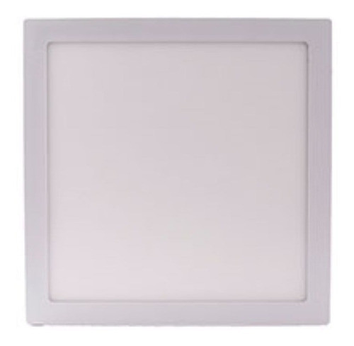 Plafón Led Cuadrado De Aplicar 24w Resiliente Blanco Frio 0