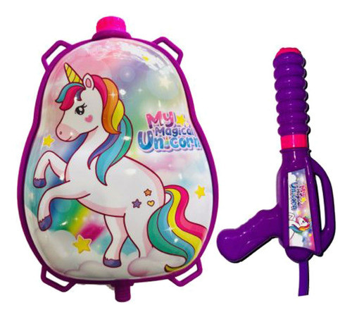Mochila De Agua Con Pistola Unicornio Base-x Splash 8555 0