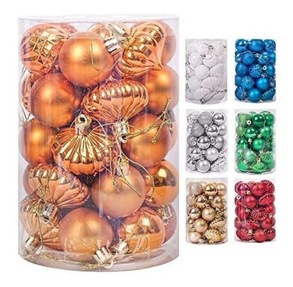 Bolas Para Arbol De Navidad  4cm  X 34u Bronce 0 Bolas Para Arbol De Navidad  4cm  X 34u Bronce 0