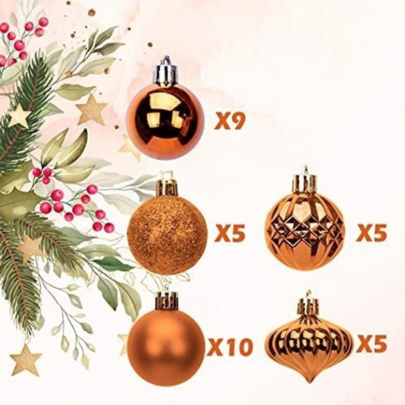 Bolas Para Arbol De Navidad  4cm  X 34u Bronce 1 Bolas Para Arbol De Navidad  4cm  X 34u Bronce 1