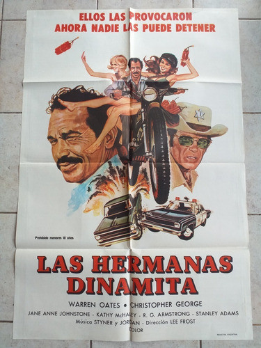 Antiguo Afiche Cine - Las Hermanas Dinamita * 0