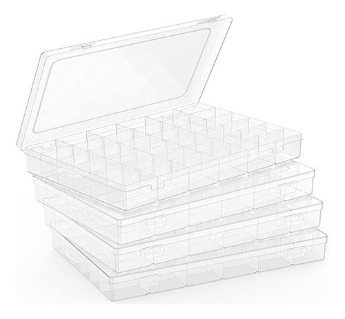 Paquete De 4 Cajas Organizadoras De Plástico, 36 0