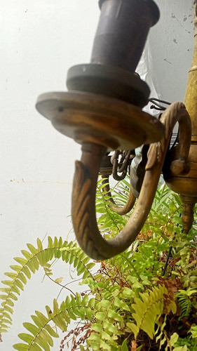 Arañas Colgantes Antiguas De Bronce 0