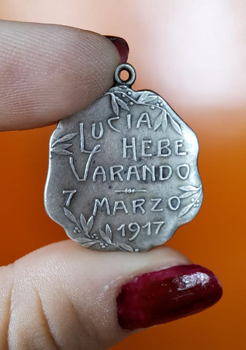Antigua Medalla Lucia Hebe 1917 1