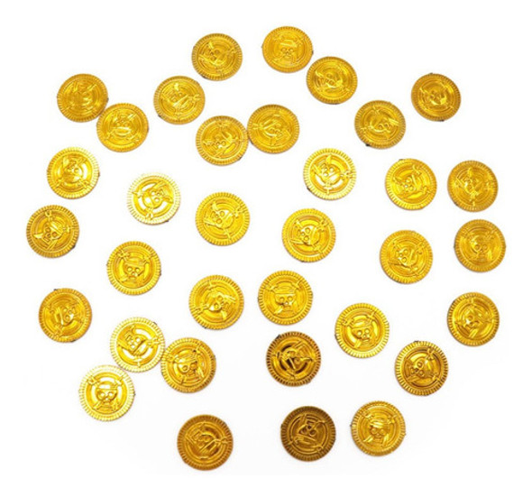 Monedas De Oro Plasticas X50 Cofre Pirata Cosplay Ltf Shop 1 Monedas De Oro Plasticas X50 Cofre Pirata Cosplay Ltf Shop 1