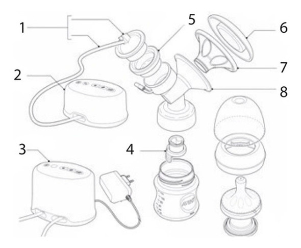 Repuesto Sacaleche Electrico Avent Silicona Central (5) 1 Repuesto Sacaleche Electrico Avent Silicona Central (5) 1