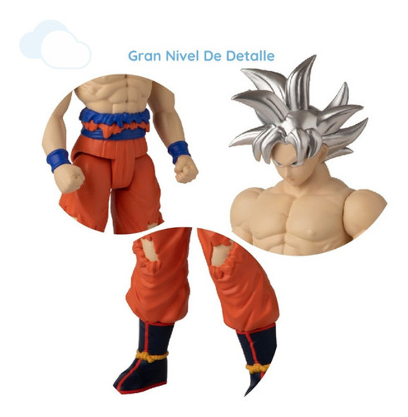 Muñeco Goku Dragon Ball Ultra Instinto Figura 30cm Wabro 1