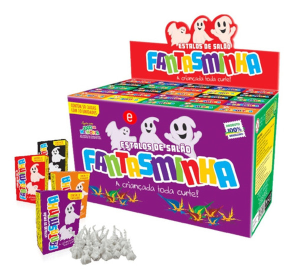 Estalinho Biribinha Fantasminha 50 Caixinhas C/ 10 Estalinho 0