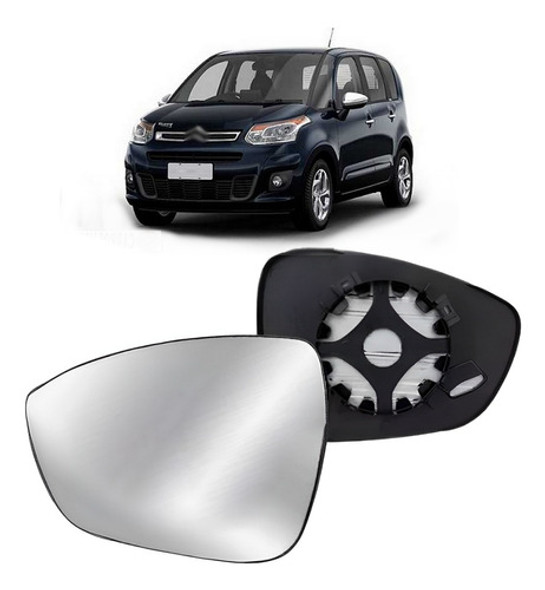 Vidro Lente Retrovisor C3 Picasso 13 14 15 16 17 18 Orig Esq 0