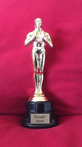Estatuilla Oscar Base Plást. Mini 17cm Con Grabado Incluido 1