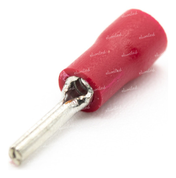 20 Terminales Preaislados Pin Rojo A12 0.25-1.6mm2 L:10mm 0